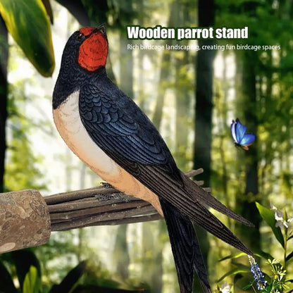wooden parrot stand pole perch wood natural tree branch bird stand beak and claw grinding parrot toys birdcage decoration pets