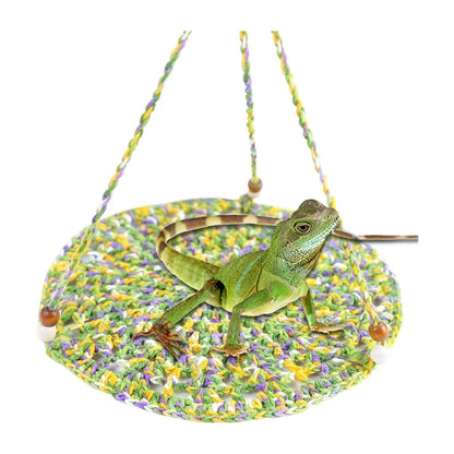 Hammock for Large Small Bearded Dragons Geckos Lizards Snake Crocheted Climbing Hammock Climbing Bed