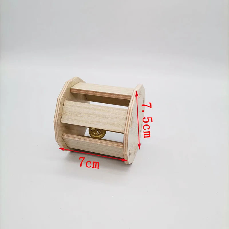 Hamster House DIY Hamster Wooden Gerbil Hideout House Canary Seesaw Pet Sport Wheel Exercise Toy Small Animal Toys