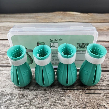 Adjustable Anti-Scratch Cat Claw Protector Bath Shoes