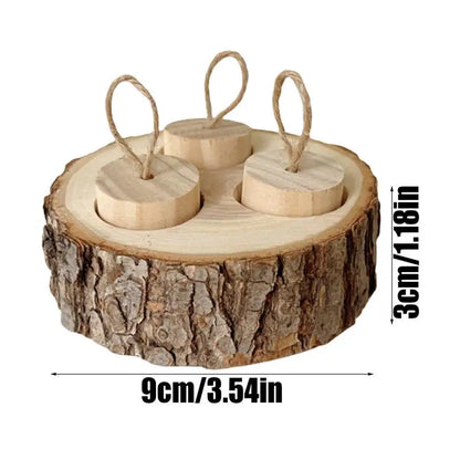 Hamster Enrichment Foraging Toys Wooden Snuffle Rabbit Toy Wooden Interactive Enrichment Treat Dispenser For Gerbils Rats
