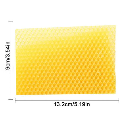 10Pcs Bee Wax Foundations Yellow Honeycomb Foundation Bee Hive Wax Frames Beekeeping Beeswax Nest Base Honeycomb Sheet 13.2x9cm