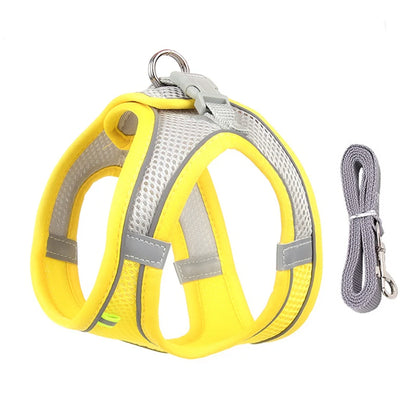 Adjustable Cat Dog Harness Leash Set