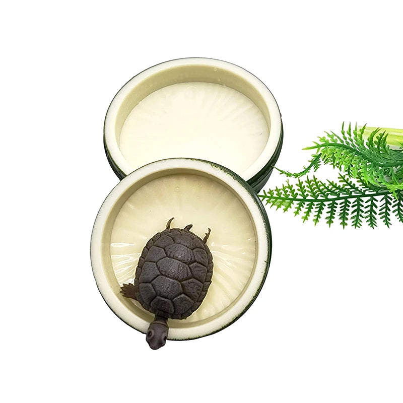Pet Reptile Feeder Bowl Resin Aquarium Basin Food Water Pot Reptile Turtle Tortoise Scorpion Lizard Crabs Supplies Dropshipping