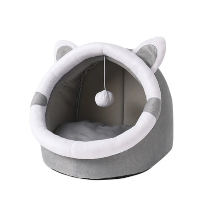 Cute Semi-Closed Cat Nest Bed