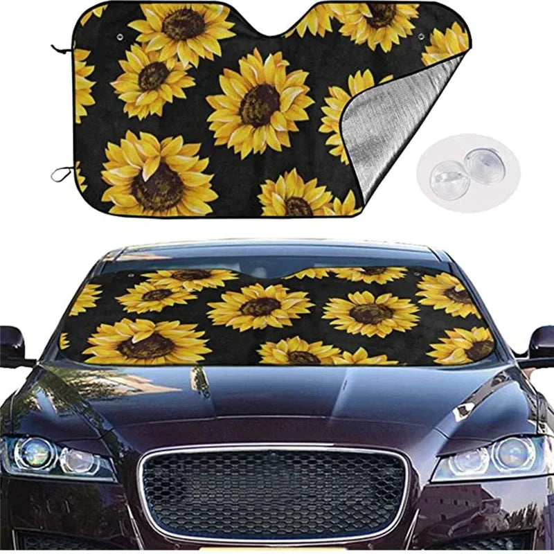 Lovely Hamsters Family Pattern Car Accessories Universal Car Windshield UV And Heat Car Sun Shade For Windshield