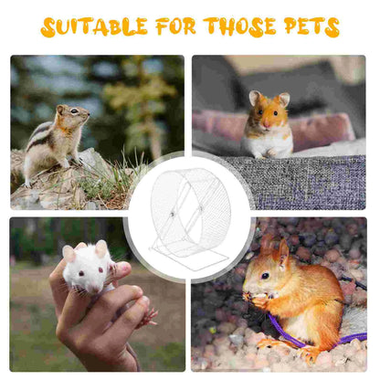 Scroll Wheel Toy Hamster Running Fitness Pet Cars Runner 21X15X23CM Iron Gerbil Quiet Roller