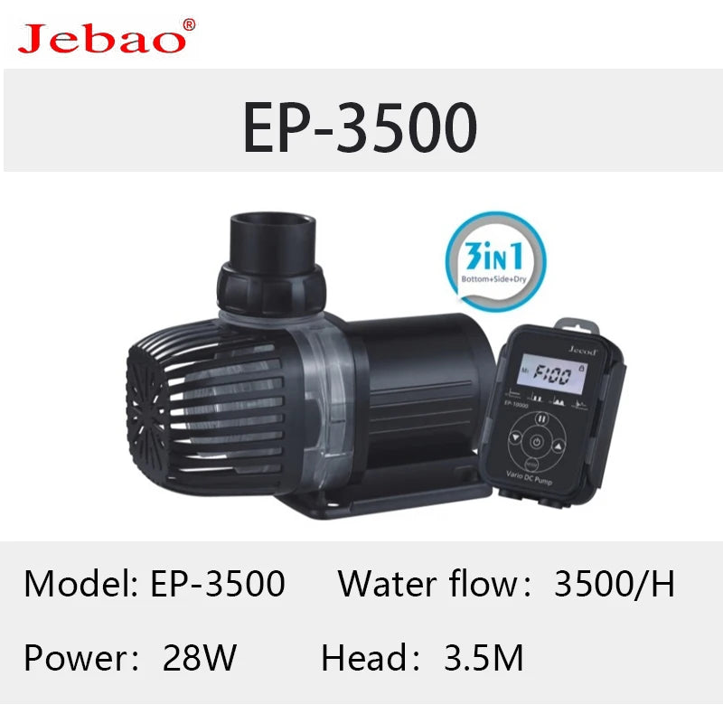 Jebao 2023 New Water Pump Ultra-quiet EP Submersible Water Pump Fountain Pump Filter Fish Pond Aquarium Bottom Suction Pump