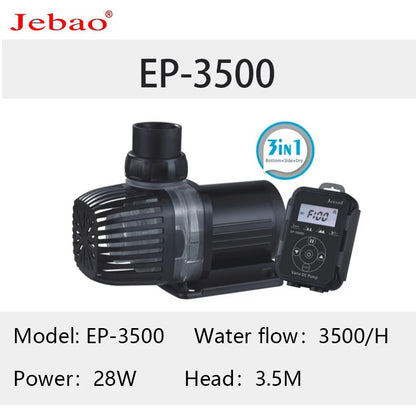 Jebao 2023 New Water Pump Ultra-quiet EP Submersible Water Pump Fountain Pump Filter Fish Pond Aquarium Bottom Suction Pump