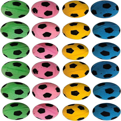 Interactive, Engaging Set of 12 Lightweight, Durable, Soft Foam Soccer Balls - Fun Pet Toys for Playful Cats to Keep Your Feline