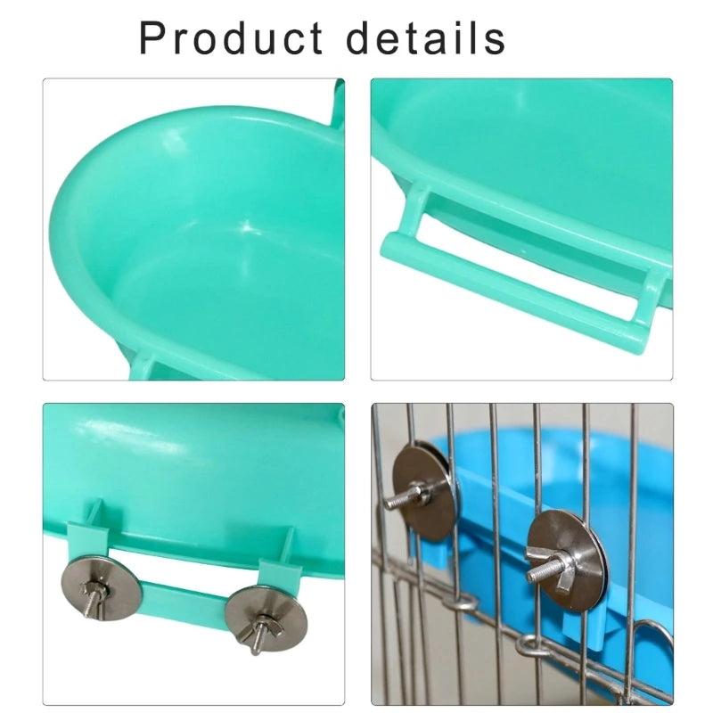 Screw Bird Bathtub for Parrots Birdcage Hanging Shower Basin Parrot Bathing Tray Cage Bathing Tub for Various Size Bird