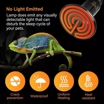 1pcs Ceramic Heat Emitter Night Heat Lamp Bulbs For Bearded Dragon Gecko Lizard Snake Chicken R0k8