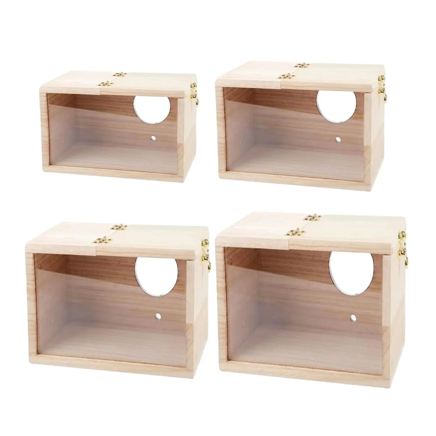 Parakeet Nesting Box, Bird Nesting Box with Viewing Window, Hanging House,