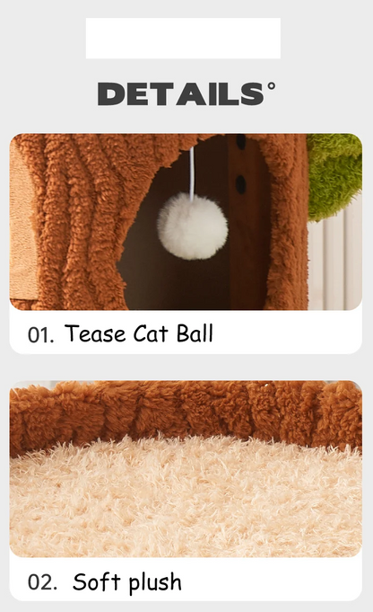 Cozy Large Multi-Level Cat Tree Tower Sisal Scratching Posts Felt Bed Cat Climbing Frame Furniture Toy for Your Feline Friend