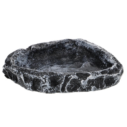 Pets Feeding Plate Reptile Bowl Turtle Gecko Snake Breeding Tray Resin Vivarium Food Water Dish Fogger