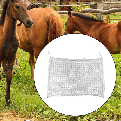 Hay Bag for Horses Slow feed Hay Net Portable Space Saving Hanging Mesh Bag Horse Feeder for Full Day Feeding Trailer Stall