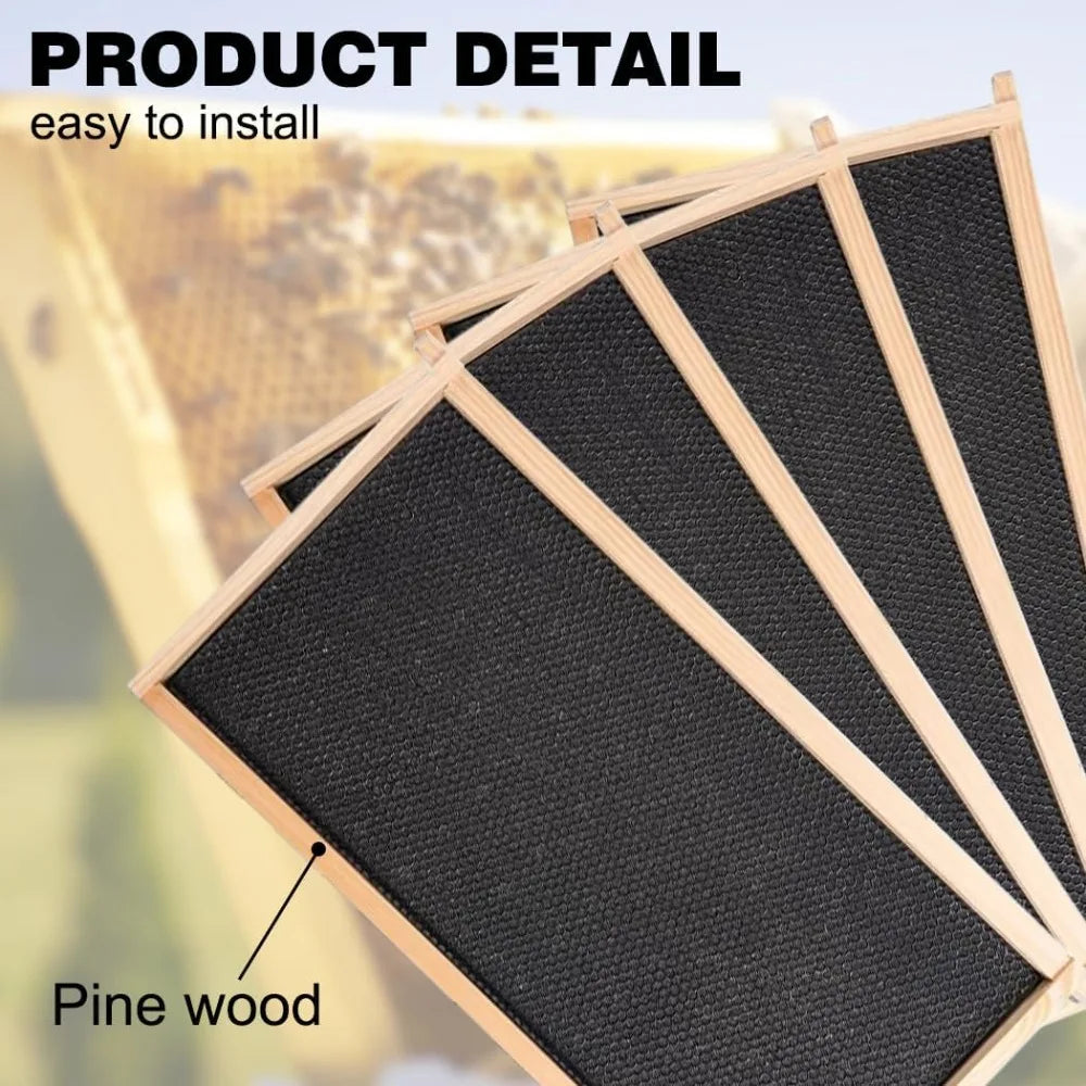 10-Frame Bees Hives and Complete Starter Kit, Bee Hives Boxes Includes 2 Deep Bees Box 2 Medium Bee Hive Box with Beehive Frames
