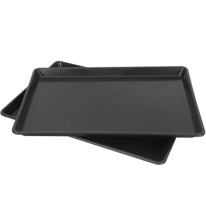 Bird Cage Parakeet Tray for Replace Dog Crate Pan Black Plastic Cat Litter Trays