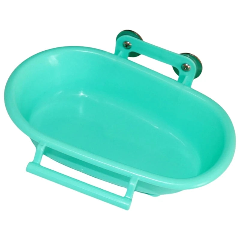 Screw Bird Bathtub for Parrots Birdcage Hanging Shower Basin Parrot Bathing Tray Cage Bathing Tub for Various Size Bird