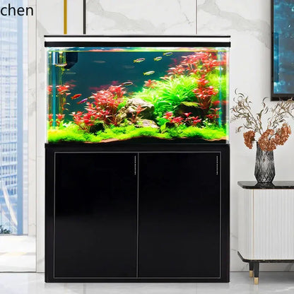 XL fish tank medium bottom filter goldfish tank household floor glass ecological large fish tank