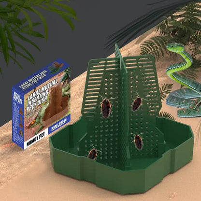 Bearded Dragon Feeder Chameleon Feeder Tank And Aquarium Accessories Professional Live Worm Organizer Anti-Escape Superworm