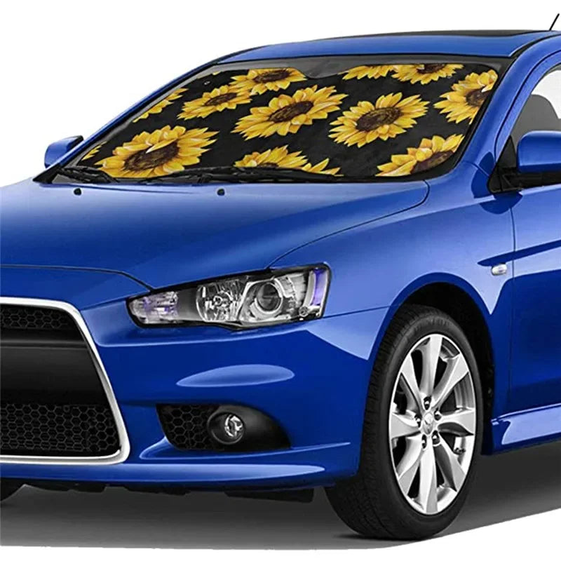 Lovely Hamsters Family Pattern Car Accessories Universal Car Windshield UV And Heat Car Sun Shade For Windshield