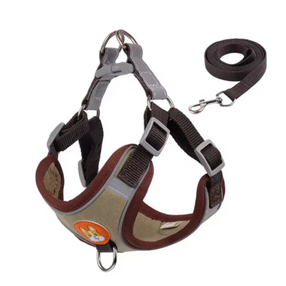 Adjustable Dog Harness Leash Set