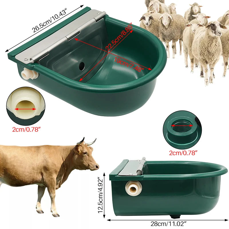 Livestock Cattle Goat Water Drinker Bowl Automatic Water Bowl Float Valve Cow Horse Drinking Bowl Farm Animal Feeding Eqipments