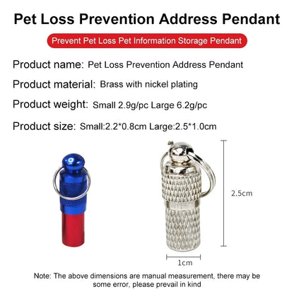 Pet address tags, pet ID tags, anti-loss cat/dog tags, metal nameplates single pet tags
