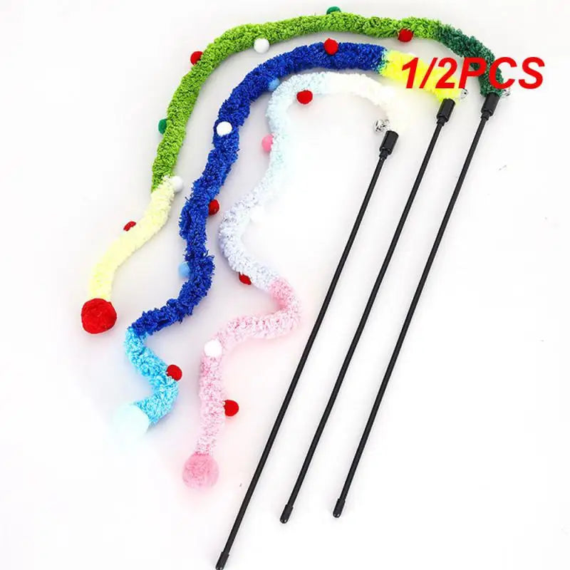 1/2PCS Pet Supplies Attract And Entertain Your Cat Lovely Cat Stick Interactive Play Interactive Toys Easy To Use And Clean