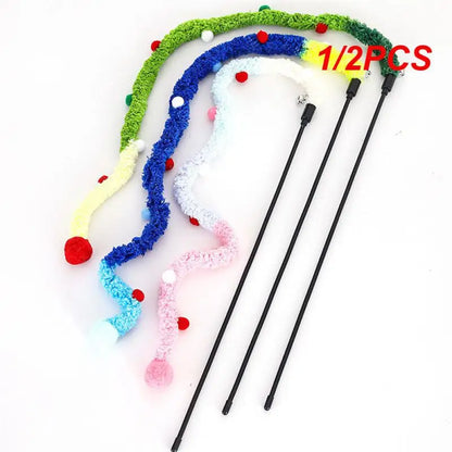 1/2PCS Pet Supplies Attract And Entertain Your Cat Lovely Cat Stick Interactive Play Interactive Toys Easy To Use And Clean