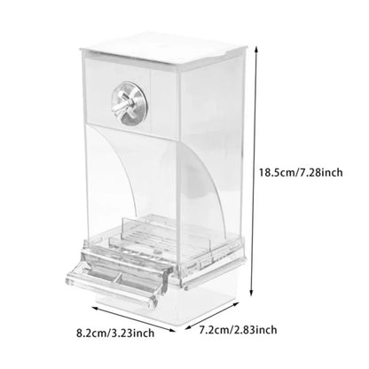 Mess Bird Feeders Automatic Parrot Feeder Drinker Acrylic Seed Food Container Cage Accessories  Small And Medium Parakeets