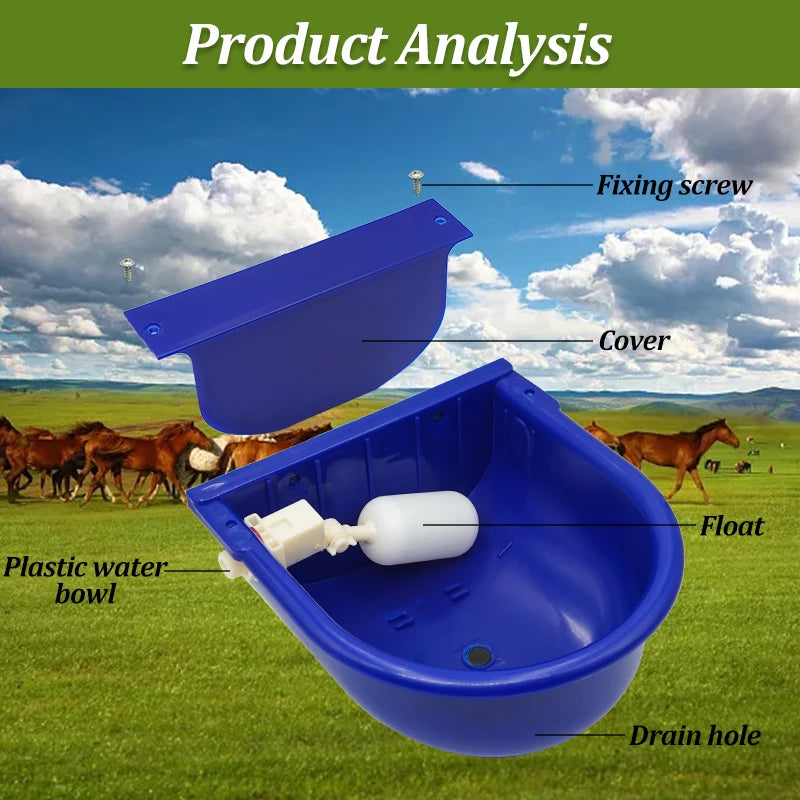 Livestock Cattle Goat Water Drinker Bowl Automatic Water Bowl Float Valve Cow Horse Drinking Bowl Farm Animal Feeding Eqipments
