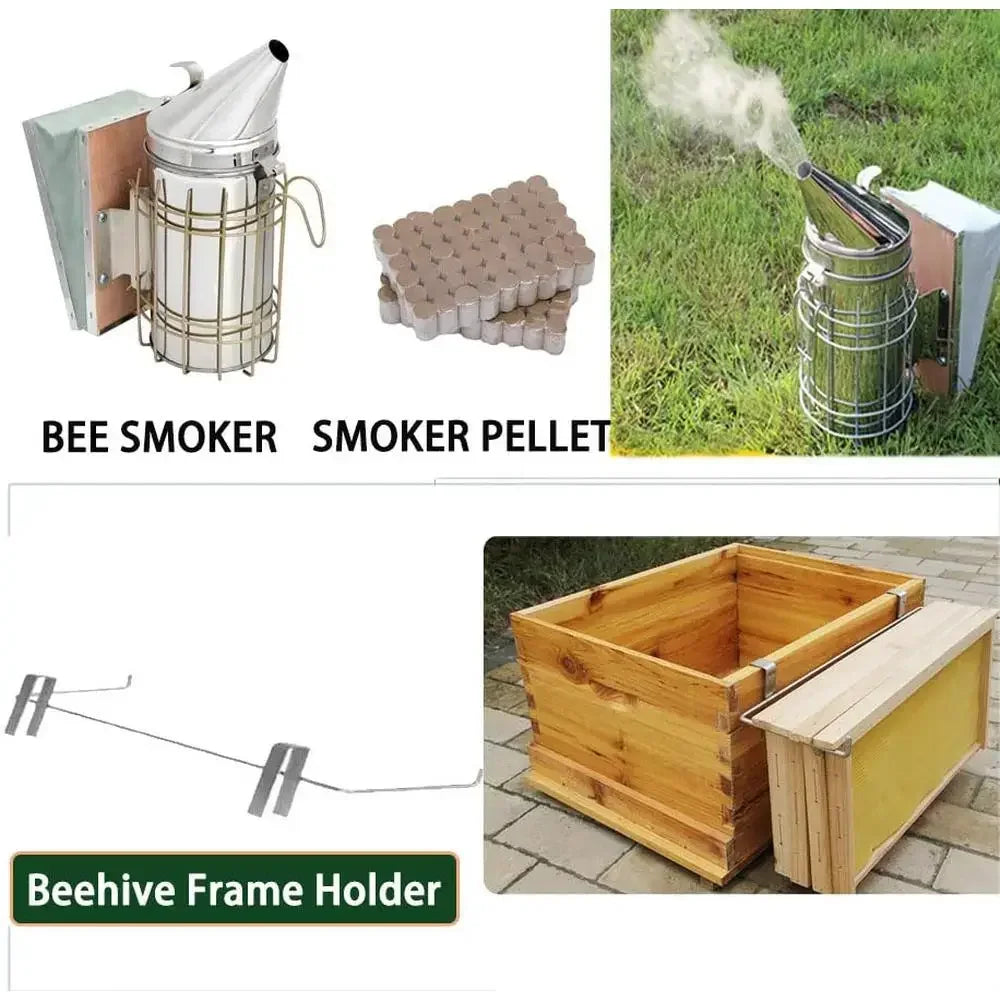 Beekeeping Supplies 10-Frame Starter Kit Tools Jacket XXL Bee Hive Ventilated Beginners Kit
