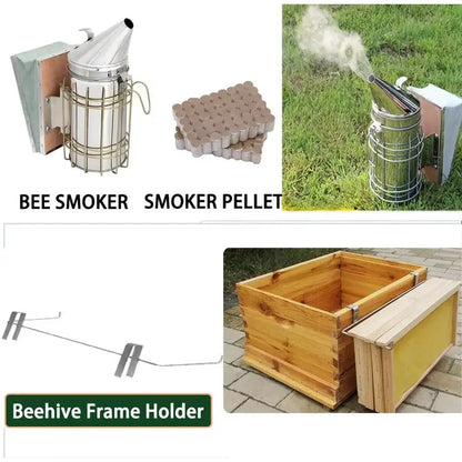 Beekeeping Supplies 10-Frame Starter Kit Tools Jacket XXL Bee Hive Ventilated Beginners Kit