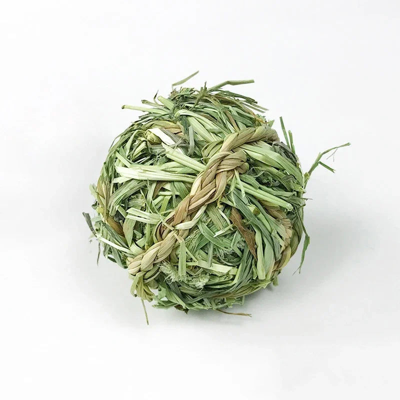 7CM Rabbit Ball Toys Bunny Treats Toys For Teething Small Animal Chew Toys Grass Ball For Dwarf Hamster Rabbits Guinea Pigs Ger