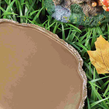 Pets Feeding Plate Reptile Bowl Turtle Gecko Snake Breeding Tray Resin Vivarium Food Water Dish Fogger