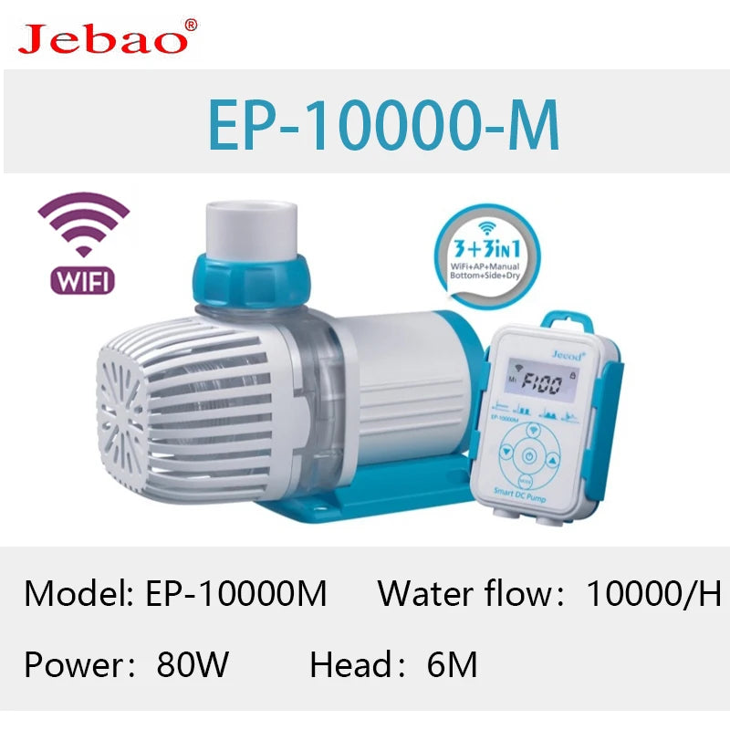 Jebao 2023 New Water Pump Ultra-quiet EP Submersible Water Pump Fountain Pump Filter Fish Pond Aquarium Bottom Suction Pump