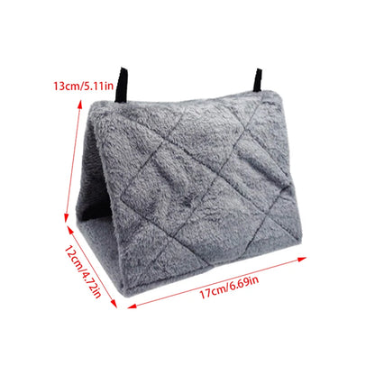 Pet Bird Cages Parrot Tent Warm Plush Hammock Hanging Cave Parakeet Hut Tent Bed Bird Nest House Sleeping Hatching Accessories