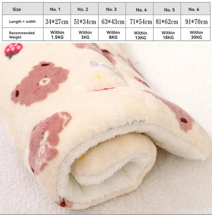 Soft Flannel Pet Bed Blanket