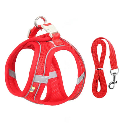 Adjustable Cat Dog Harness Leash Set