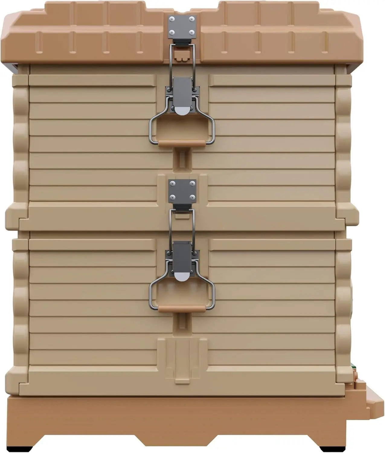 Insulated Bee Hive Set [NO Frames Included] (Double Deep, Tan Body Yellow Entrance)