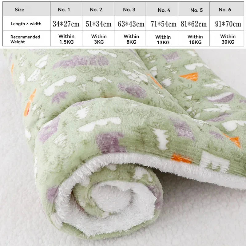 Soft Flannel Pet Bed Blanket