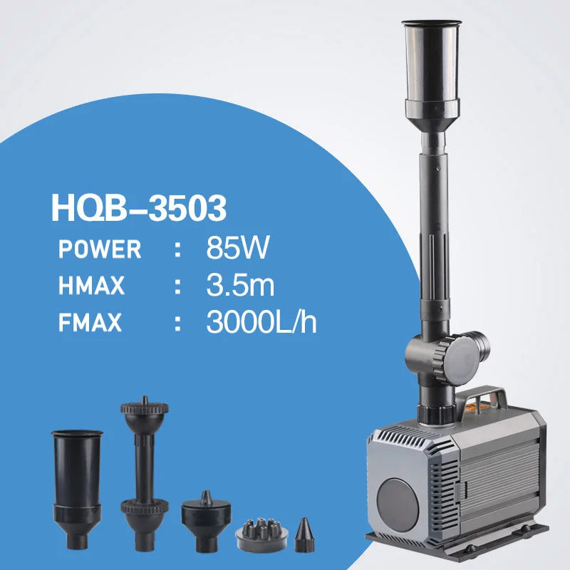 Aquarium Submersible Pump 220-240V Fountain Filter Fish Pond Silent Pump Amphibious Water Tank Fountain Side Suction Pump