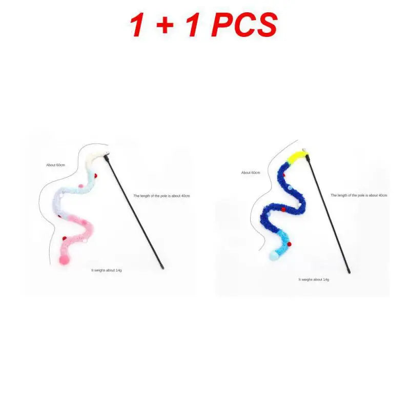 1/2PCS Pet Supplies Attract And Entertain Your Cat Lovely Cat Stick Interactive Play Interactive Toys Easy To Use And Clean