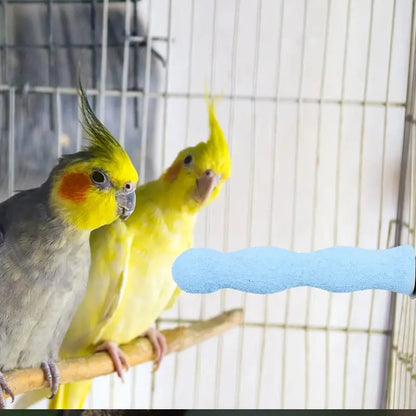 Parrot Claw Grinding Stick Wooden Stick Bird Perching Sand Parakeet Grinding Bar Teeth Bite Toy Pet Bird Chew Toy Parrot Cage