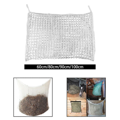 Hay Bag for Horses Slow feed Hay Net Portable Space Saving Hanging Mesh Bag Horse Feeder for Full Day Feeding Trailer Stall