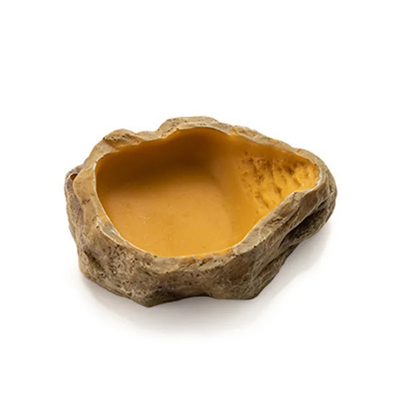 1pc Noctilucous Resin Reptile Bowls Feeding Worm Dish Mealworm Feeder Water Bowl for Reptile Frog Gecko Snake Spiders Turtles