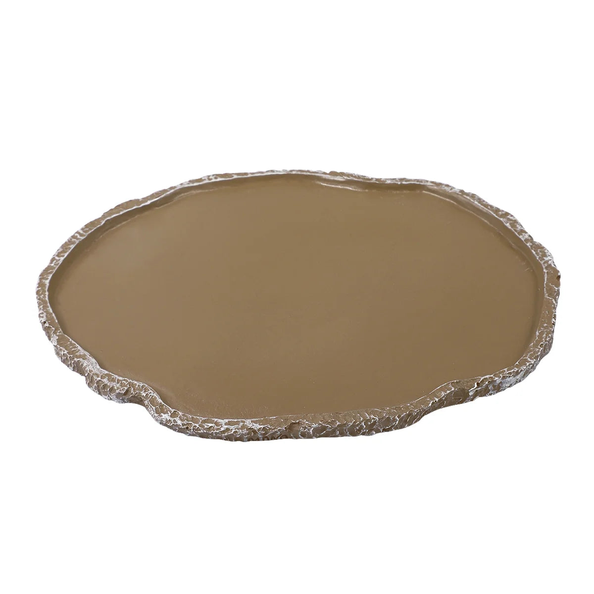 Pets Feeding Plate Reptile Bowl Turtle Gecko Snake Breeding Tray Resin Vivarium Food Water Dish Fogger