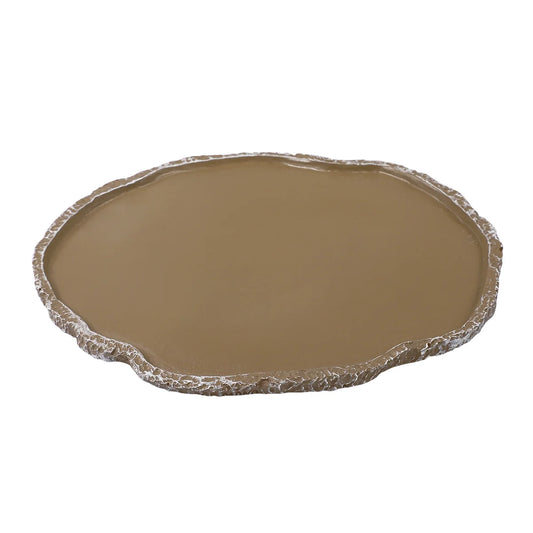 Pets Feeding Plate Reptile Bowl Turtle Gecko Snake Breeding Tray Resin Vivarium Food Water Dish Fogger